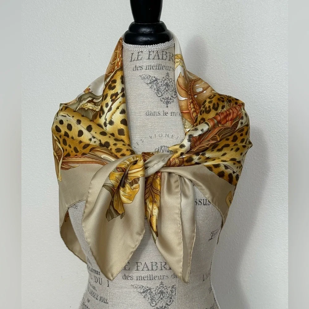Salvatore Ferragamo Silk Scarf Animal Print